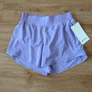 Lululemon Athletic Hotty Hot HR Lined Shorts 4” Lilac Breeze NWT Women’s Size 6